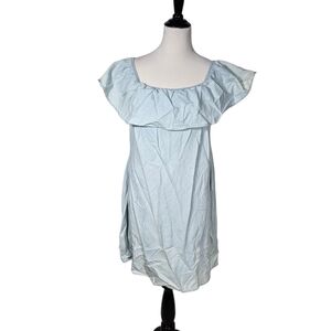 American Rag XXL Light Blue Ruffle Mini Dress As Is